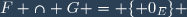 F \cap G = \lbrace 0_E\rbrace 