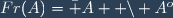 Fr(A)=\bar A  \backslash A^{o}