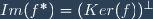 Im(f^*)=(Ker(f))^{\perp}