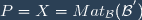 P=X=Mat_{\mathcal{B}}(\mathcal{B^{'}})