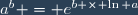 a^b = e^{b \times \ln a}