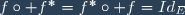 f\circ f^*=f^*\circ f=Id_E