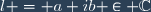 l = a+ib \in \mathbb{C}