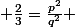 $ \frac{2}{3}=\frac{p^2}{q^2} $