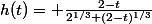 $h(t)= \frac{2-t}{2^{1/3}+(2-t)^{1/3}}$