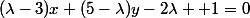 (\lambda-3)x+(5-\lambda)y-2\lambda +1=0