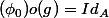(\phi_0)o(g)=Id_A