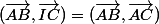 (\vec{AB},\vec{IC})=(\vec{AB},\vec{AC})