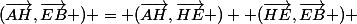 (\vec{AH},\vec{EB} ) = (\vec{AH},\vec{HE} )+ (\vec{HE},\vec{EB} ) 