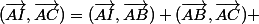 (\vec{AI},\vec{AC})=(\vec{AI},\vec{AB})+(\vec{AB},\vec{AC}) 