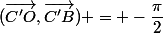 (\vec{C'O},\vec{C'B}) = -\dfrac{\pi}{2}