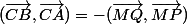 (\vec{CB},\vec{CA})=-(\vec{MQ},\vec{MP})