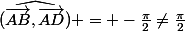 (\widehat{\vec{AB},\vec{AD}}) = -\frac{\pi}{2}\neq\frac{\pi}{2}