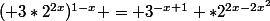 ( 3*2^{2x})^{1-x} = 3^{-x+1} *2^{2x-2x^2}