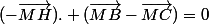 (-\vec{MH}). (\vec{MB}-\vec{MC})=0