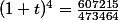 (1+t)^4=\frac{607215}{473464}