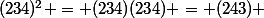 (234)^2 = (234)(234) = (243) 