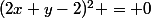 (2x+y-2)^2 = 0