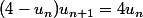 (4-u_n)u_{n+1}=4u_n