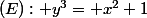 (E): y^3= x^2+1