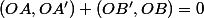 (OA,OA')+(OB',OB)=0\;\;[\pi]