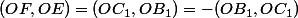 (OF,OE)=(OC_1,OB_1)=-(OB_1,OC_1)
