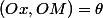 (Ox,OM)=\theta