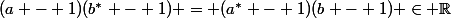 (a - 1)(b^* - 1) = (a^* - 1)(b - 1) \in \R