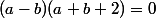 (a-b)(a+b+2)=0