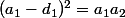 (a_1-d_1)^2=a_1a_2