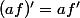 (af)'=af'