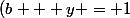 (b + y = 1