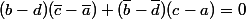 (b-d)(\bar{c}-\bar{a})+(\bar{b}-\bar{d})(c-a)=0