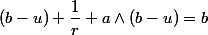 (b-u)+\dfrac1r a\wedge(b-u)=b