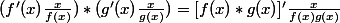 (f'(x)\frac{x}{f(x)})*(g'(x)\frac{x}{g(x)})=[f(x)*g(x)]'\frac{x}{f(x)g(x)}