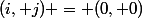 (i, j) = (0, 0)