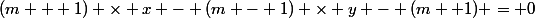 (m + 1) \times x - (m - 1) \times y - (m+ 1) = 0
