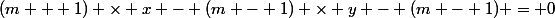 (m + 1) \times x - (m - 1) \times y - (m - 1) = 0