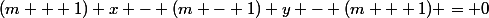 (m + 1) x - (m - 1) y - (m + 1) = 0
