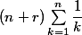 (n+r)\sum_{k=1}^n\dfrac1k
