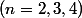 (n=2,3,4)