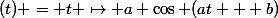 (x \mapsto \in (ax + b))'&nbsp;&nbsp;(t) = t \mapsto a \cos (at + b)