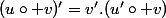 (u\circ v)'=v'.(u'\circ v)