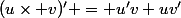 (u\times v)' = u'v+uv'