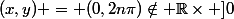 (x,y) = (0,2n\pi)\notin \R\times ]0;\pi/2[