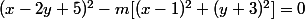 (x-2y+5)^2-m[(x-1)^2+(y+3)^2]=0
