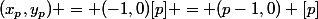 (x_p,y_p) = (-1,0)[p] = (p-1,0) [p]