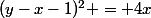 (y-x-1)^2 = 4x