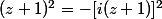 (z+1)^2=-[i(z+1)]^2