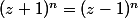 (z+1)^n=(z-1)^n